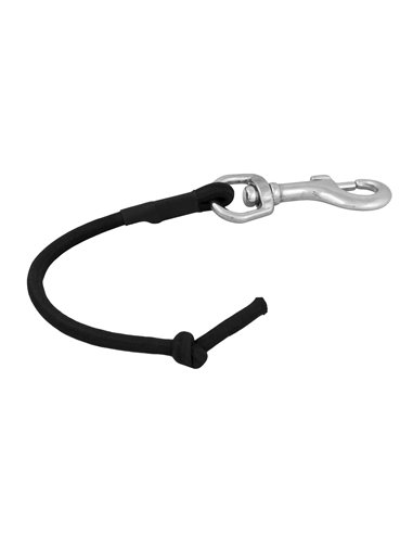 Pig tail SS bolt snap w/ bungee 6mm