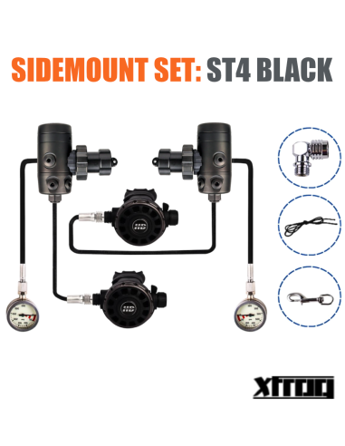 xFROG - ST4 HD Black SideMount - Automaty do nurkowania z doskonałą wydajnością