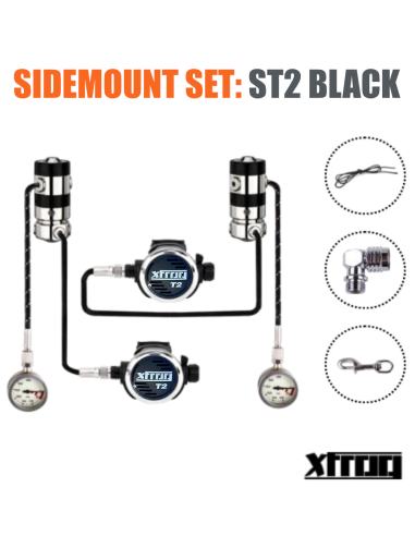 xFROG ST2 HD Black / White SideMount - Ekologiczny Regulator Sidemount