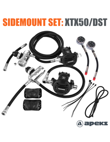 Apeks XTX50/DST SideMount - Sidemount Diving Regulator Set