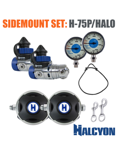 Halcyon H-75P Sidemount Set – Premium Atemregler für Sidemount-Taucher