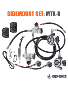 Apeks MTX-R SideMount - Conjunto de reguladores listo para expediciones para condiciones extremas
