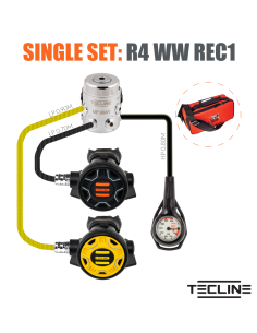 TecLine R4W REC1 + OCTO + SPG – Advanced Diving Regulator Set for Warm Water | Diving-Store
