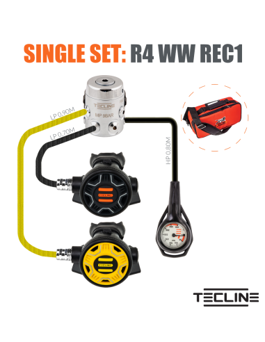 TecLine R4W REC1 + OCTO + SPG – Zaawansowany Zestaw Regulatorów do Nurkowania w Ciepłych Wodach | Diving-Store