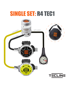 TecLine R4 TEC1 + OCTO + SPG – Zuverlässiges Atemreglerset | Diving-Store