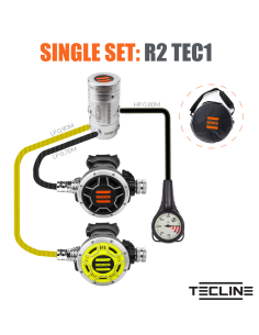 TecLine R2 TEC1 + OCTO + SPG - Versatile Diving Regulator with Manometer