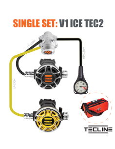 TecLine V1 TEC2 +OCTO +SPG – Professional Cold Water Scuba Regulator Set