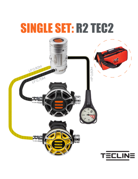 TecLine R2 TEC2 + OCTO + SPG – Najwyższej Jakości Automat Nurkowy