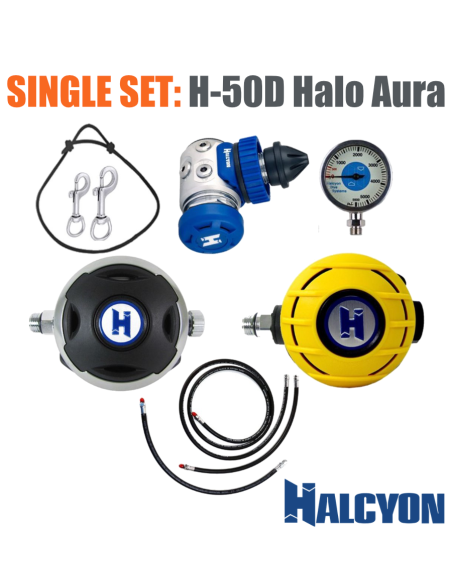 Halcyon H-50D + HALO + AURA - Wysokowydajny Automat Nurkowy