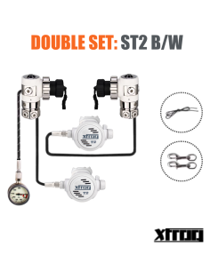 xFROG ST2 WHITE / BLACK Atemreglerset - Premium-Edelstahl-Tauchregulator