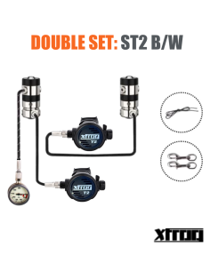 xFROG ST2 WHITE / BLACK Atemreglerset - Premium-Edelstahl-Tauchregulator 2