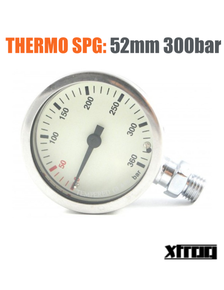 Thermo Gauge 52MM 300BAR - Gauge with Chrome Housing