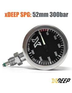 Manómetro xDeep 300BAR - Manómetro Submarino Cromado con Esfera Negra