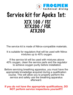 Apeks - Service Kit 1st – AP0241 für Erste Stufe