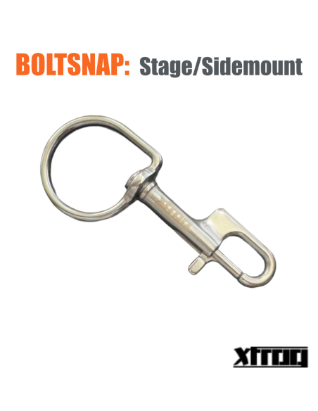 Mosquetón xFROG para Stage y SideMount – Clip de Buceo Grande y Ergonómico