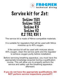 TecLine Service Kit for 2nd Stage – Complete Regulator Maintenance Kit