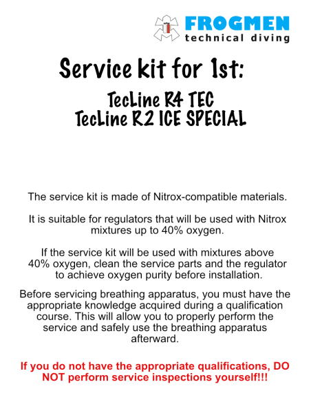 Kit de Service TecLine pour 1er étage R4 TEC – Entretien complet du détendeur | Diving-Store.eu