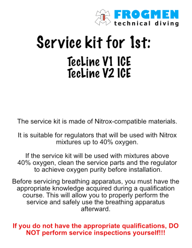 Kit de servicio para 1ª etapa TecLine V1 / V2 ICE – Rendimiento y fiabilidad