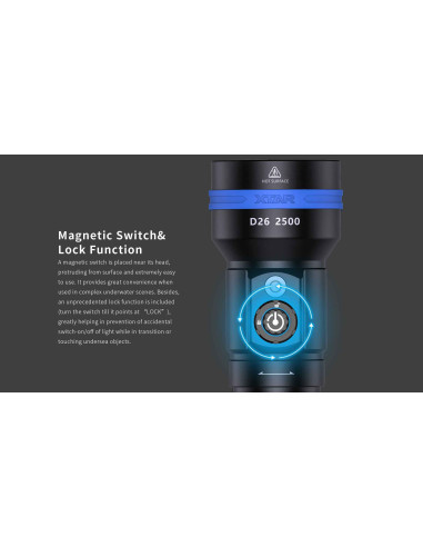 XTAR D26 2500 Set – 2500 lm, étanche 100 m