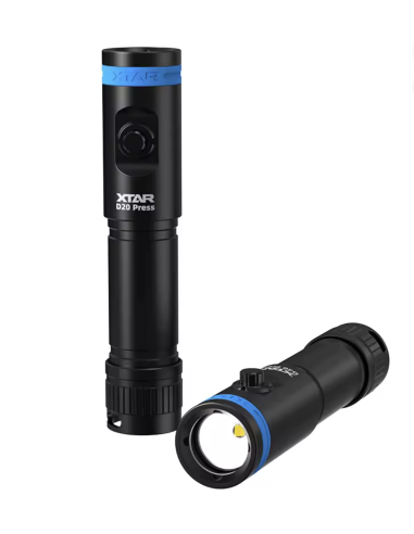 Xtar Mini Super D20 Press – Linterna buceo 1200 lm 18650