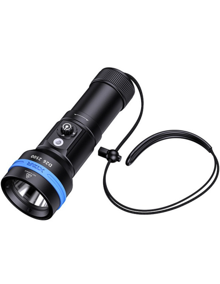 XTAR D26 2500 Set – Tauchlampe 2500 lm, bis 100 m Tiefe
