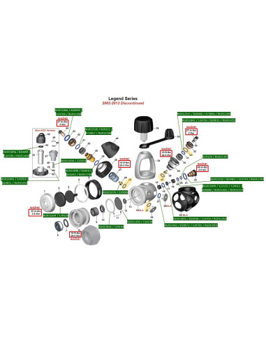 Aqualung Service Kit Nitrox (40+) RA121139 / RA121126 / 128017 I-ST Legend Glacia – Ersatz