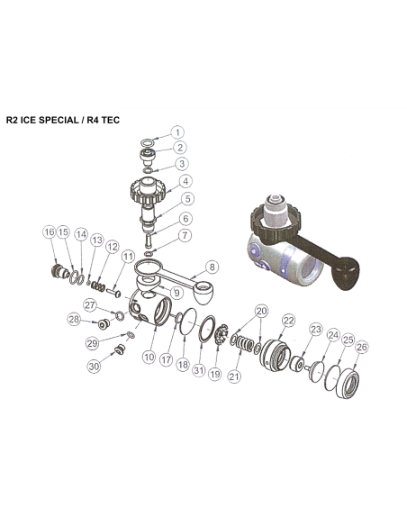 Kit de Service TecLine pour 1er étage R4 TEC – Entretien complet du détendeur | Diving-Store.eu