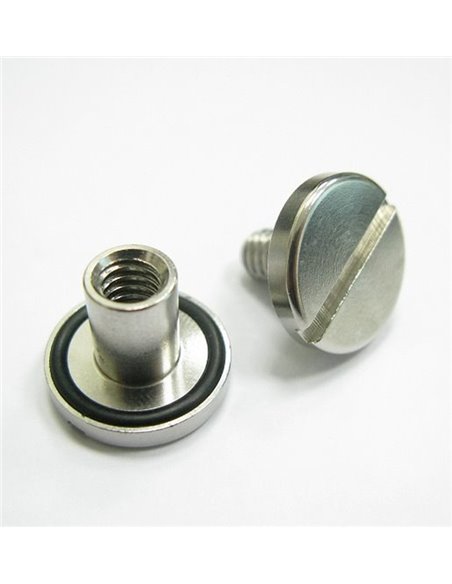 SS nut and bolt with o-ring long (14 mm)